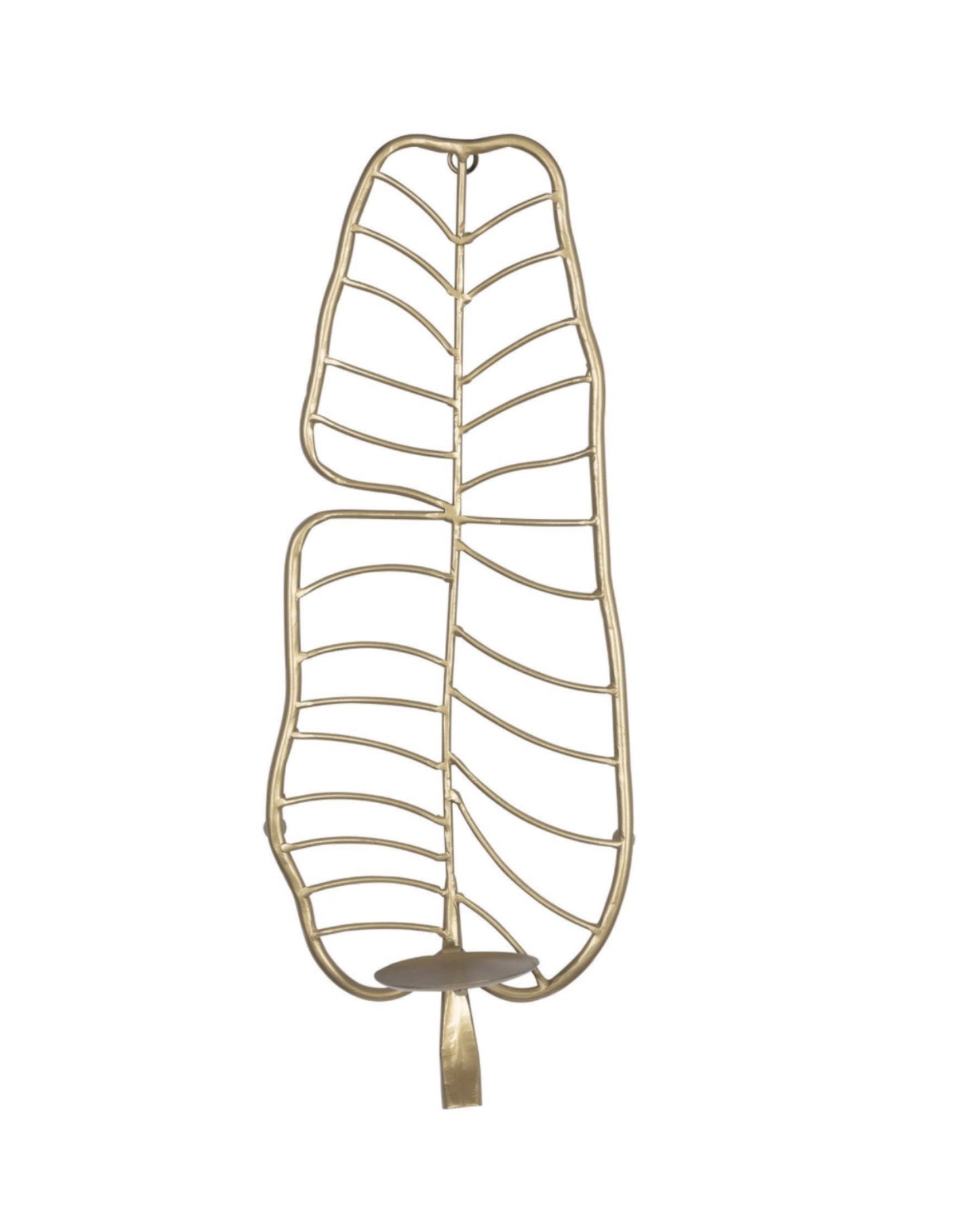 Exotic Gilded Leaf Wall Sconce